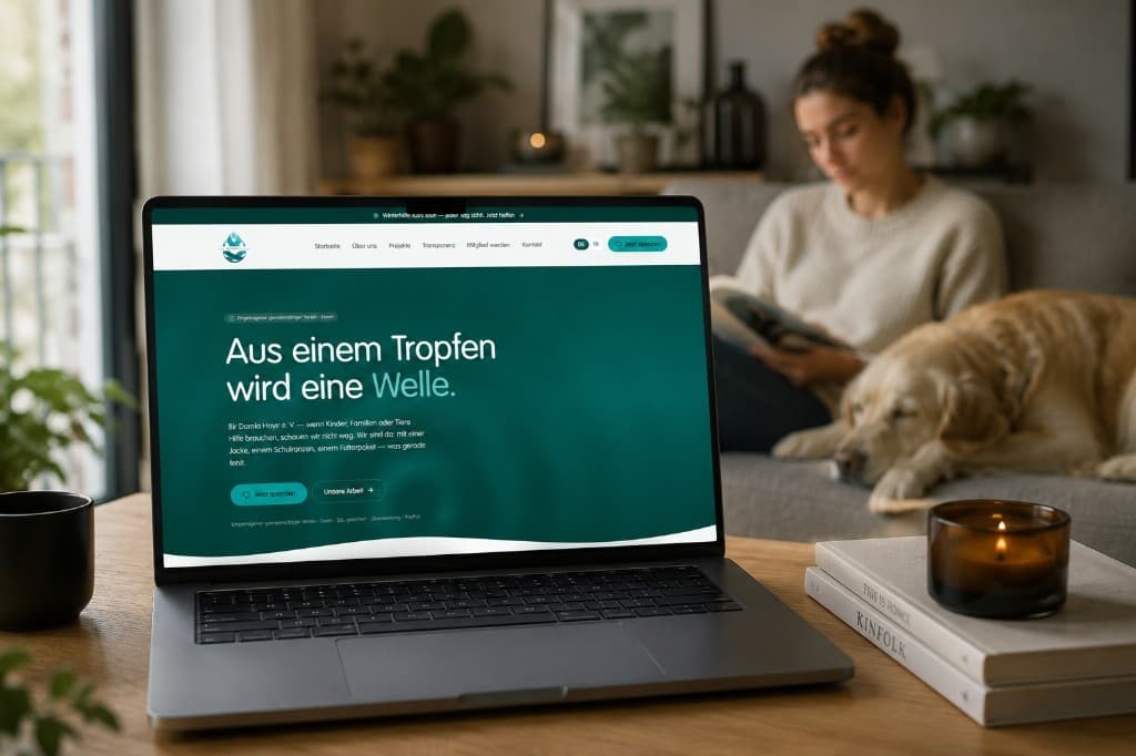 Bir Damla Hayır — Hilfsorganisation — Marke und Website.